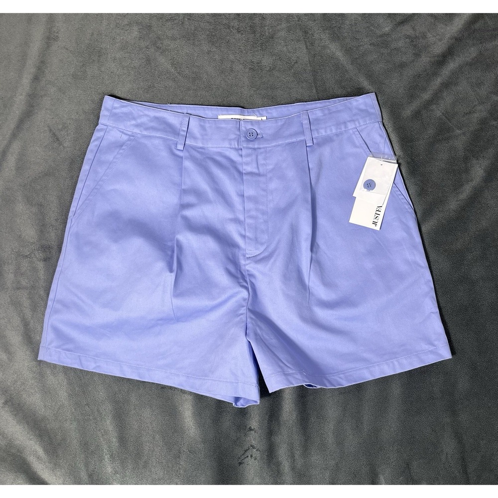 Just Fab Lavender Womens Pleated Shorts NWT Sz L - Picture 3 of 13